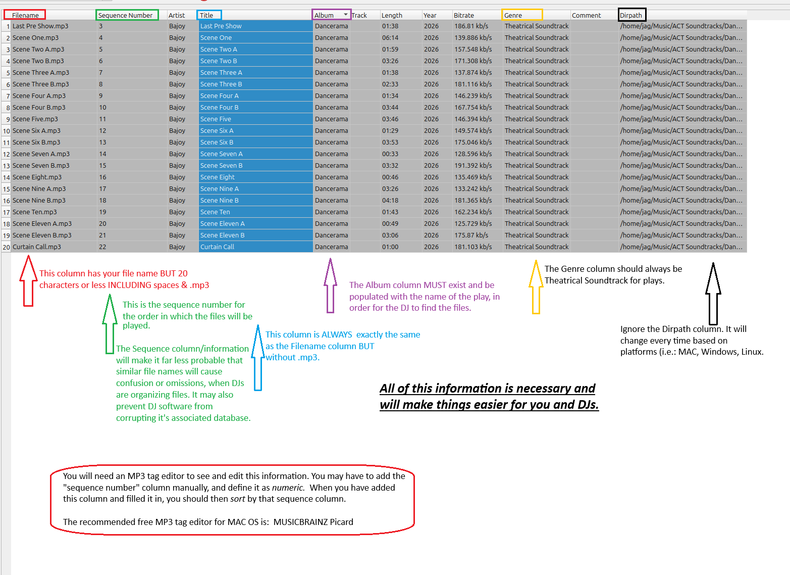 Template for MP3 and MP4 Tags